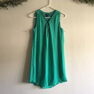 Byer California Sz M Straight Sea Foam Green Sleeveless Party Dress Front Zip